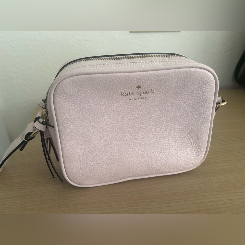 SOLD Kate Spade Light Pink Crossbody Bag with Two Pockets